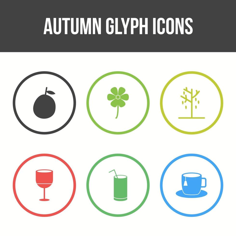 Unique Autumn Vector Icon Set