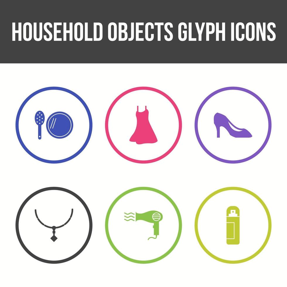 Unique Household Objects Vector Icon Set