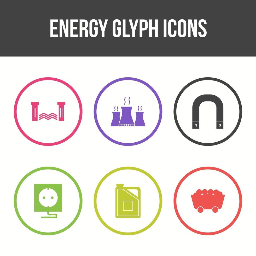 Beautiful Unique Energy Vector Icon Set