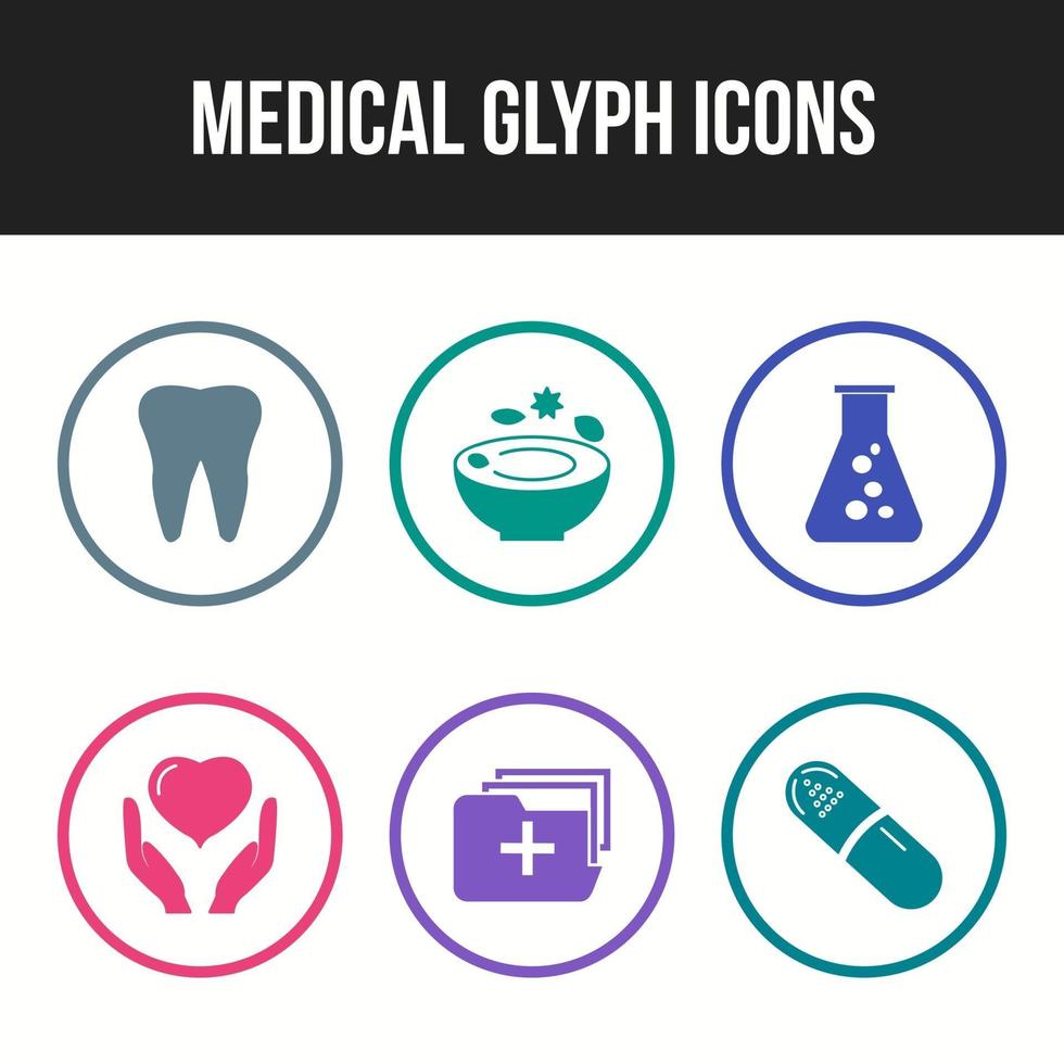 Beautiful 6 icons pack of Medical vector icons
