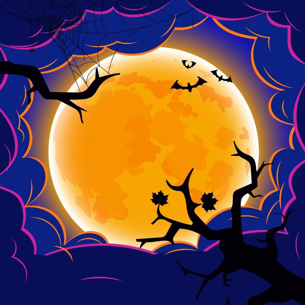 plantilla de banner de vector de fiesta de halloween