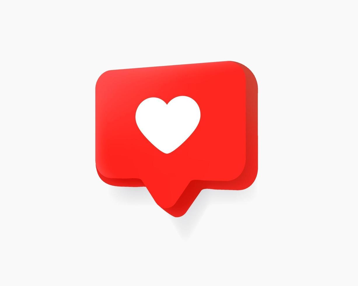 Social media icon. 3d style vector illustration