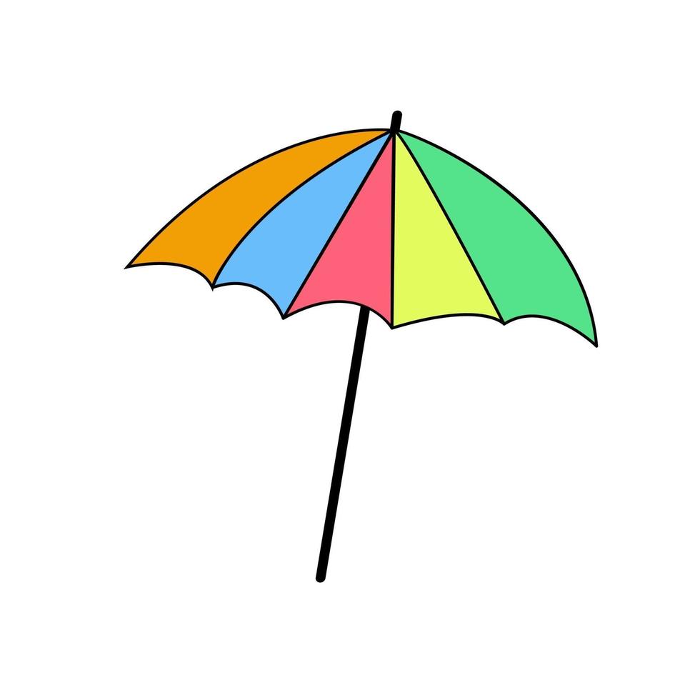 Cocktail umbrella for decorating desserts and cocktails vector