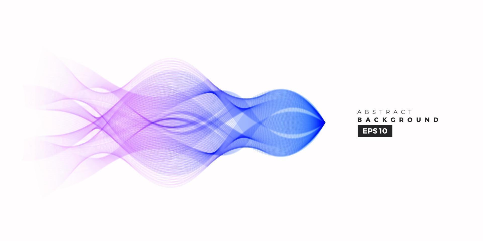 Abstract blue line wave vector background.