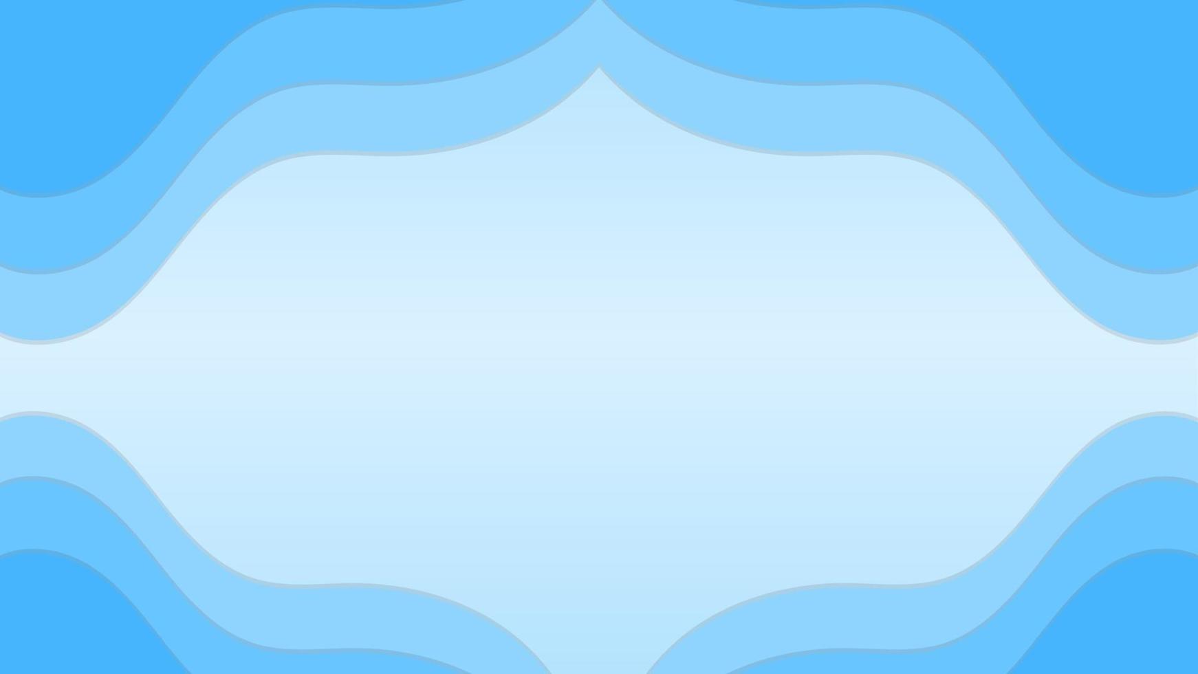 Blue pastel papercut abstract background with gradient vector