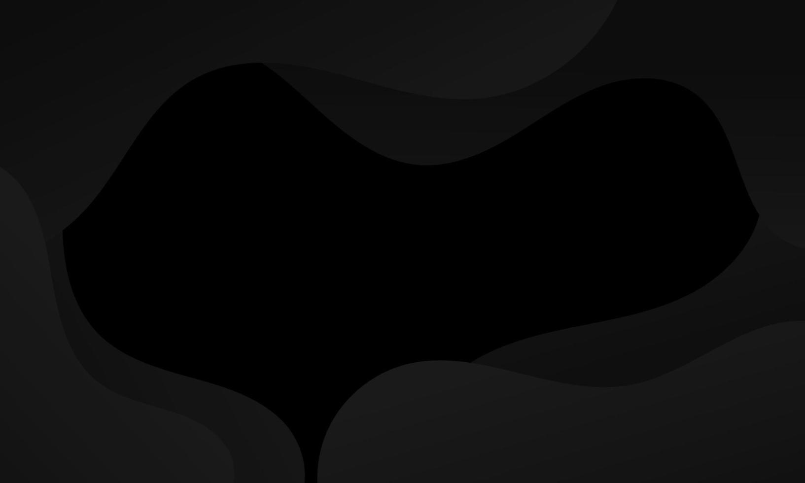 Abstract Black Fluid Wave Background vector