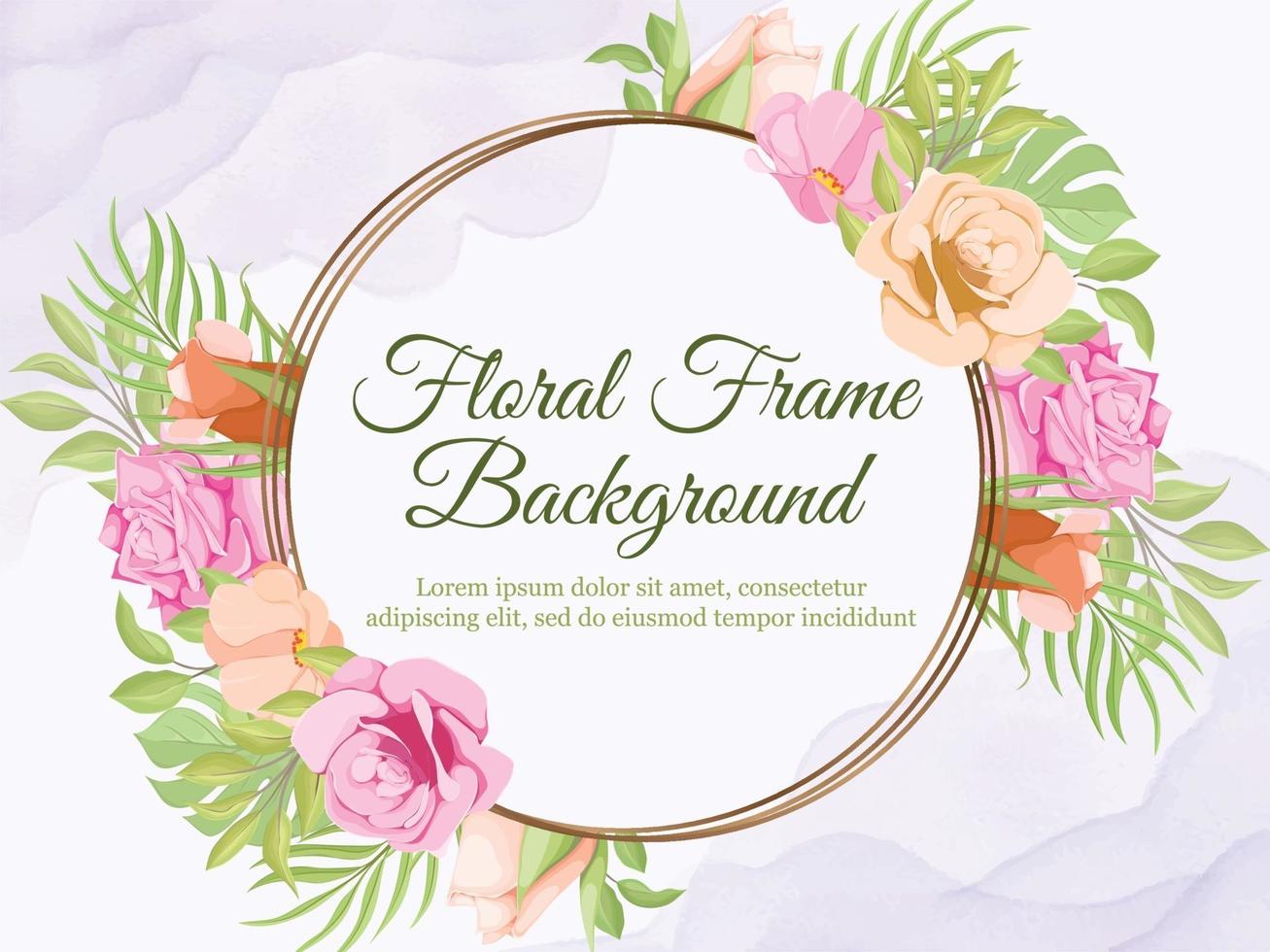 wedding banner background floral vector template