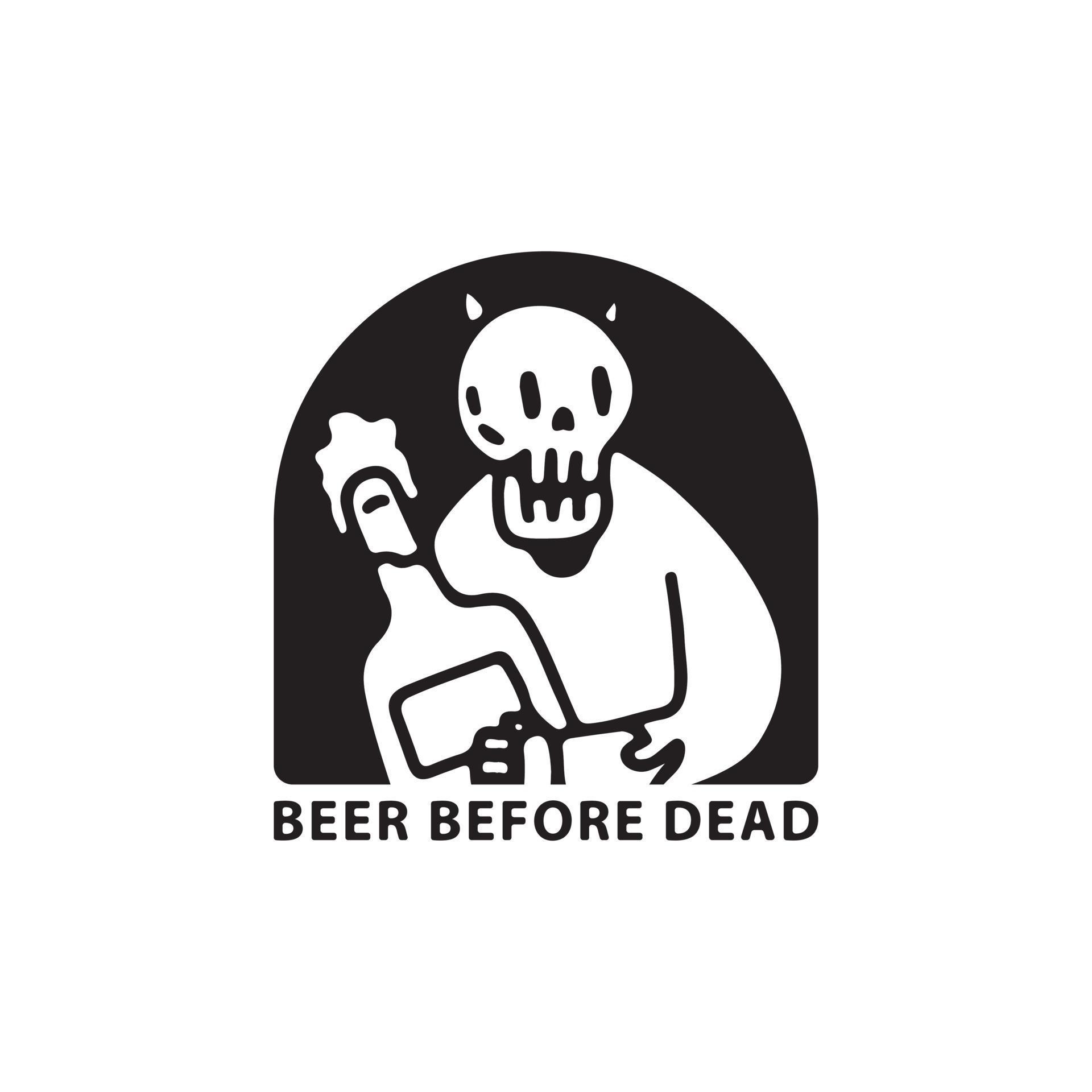 Skull holding beers bottle. Vector graphics for t-shirt prints 3322301 ...