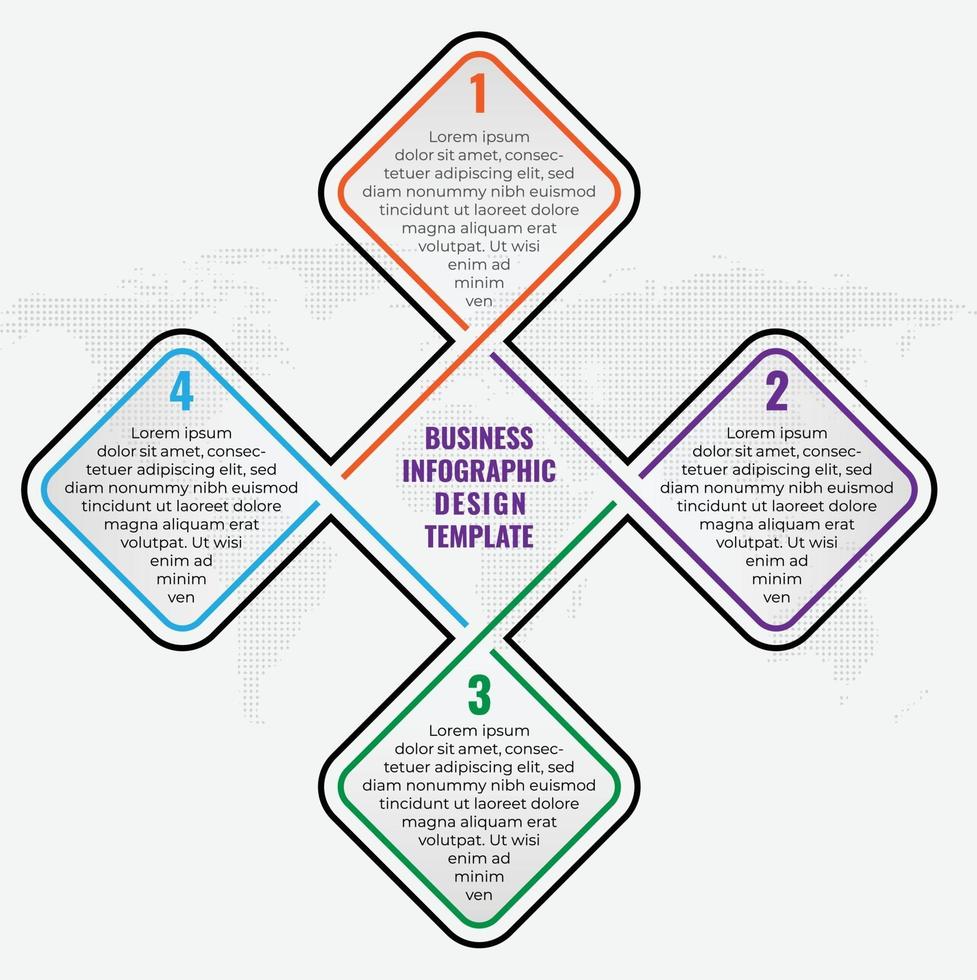 4 Steps Infographics Chart Design Element. For Data Presentation. vector