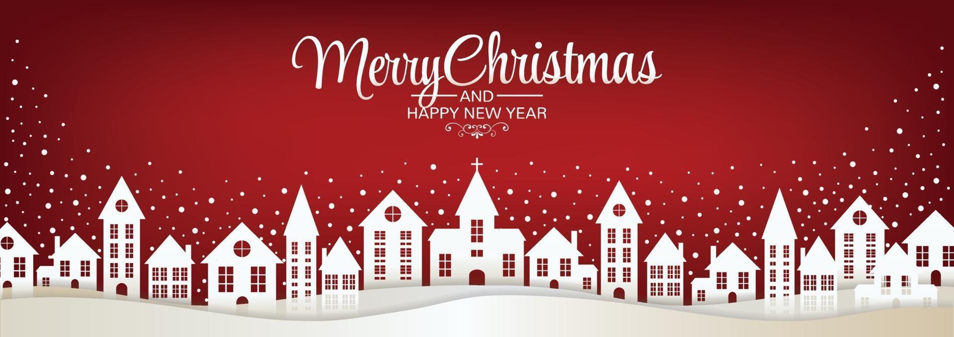 merry christmas art background banner vector