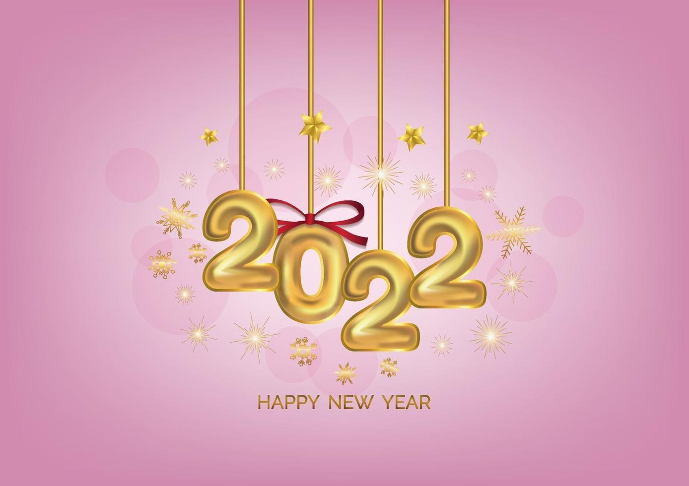 new year balloons text vector