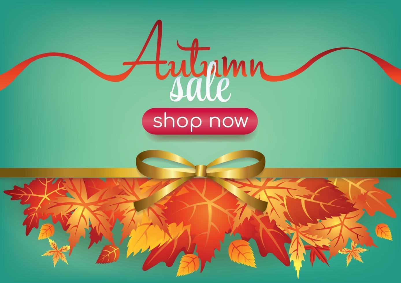 red fall leaf autumn season art vector