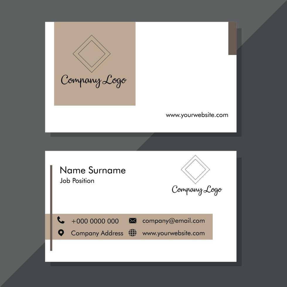 Gray and white business card vector