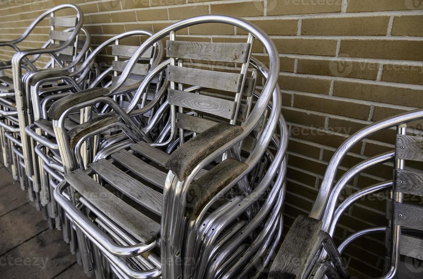 Metal terrace chairs photo