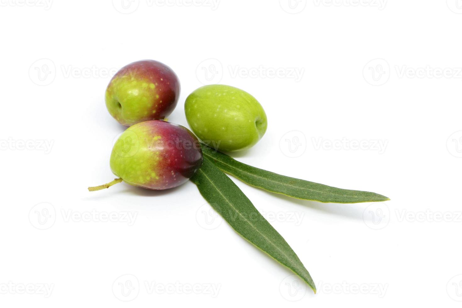 Olives isolated on white background. photo