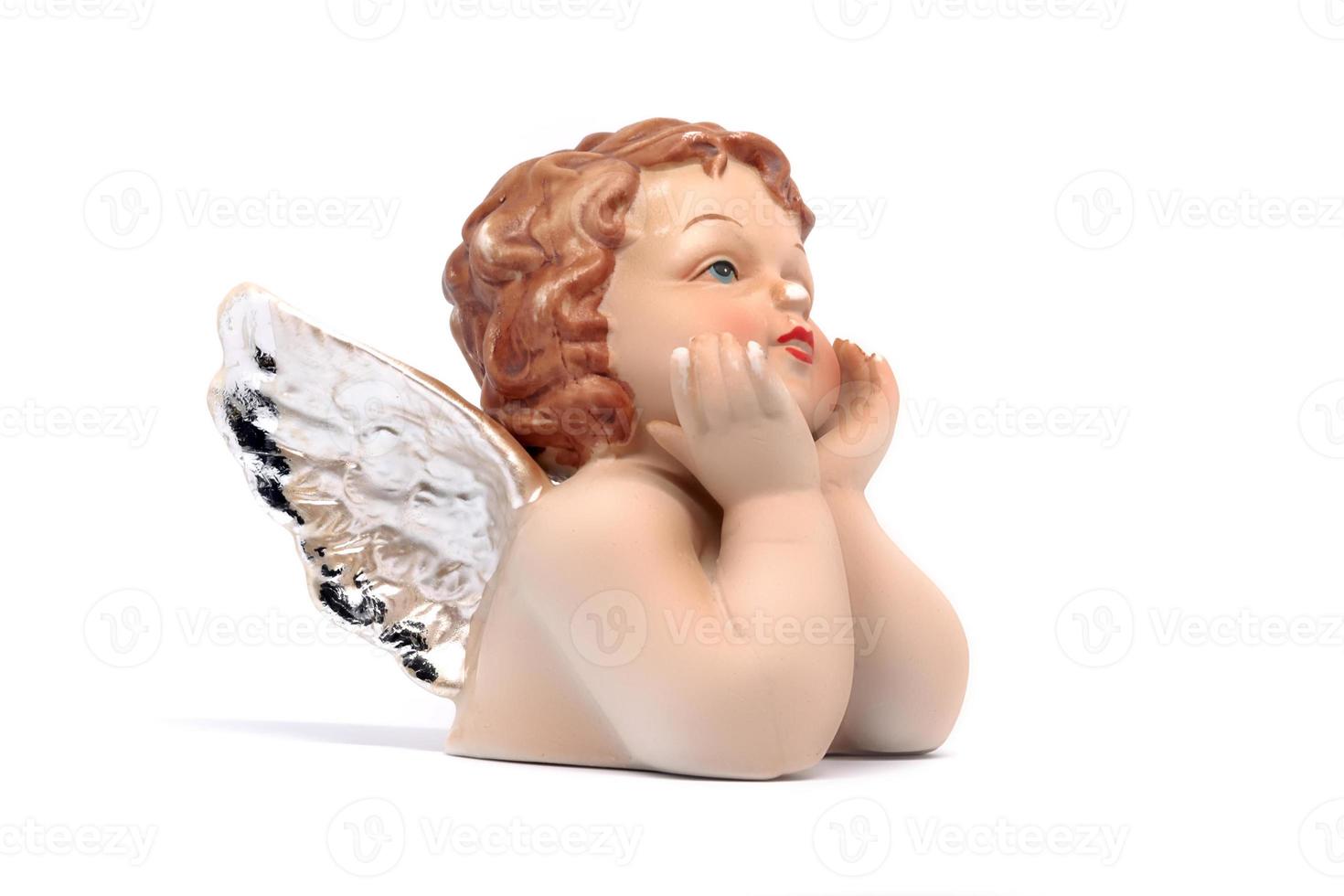 Christmas angel. Ceramic angel or putty. photo
