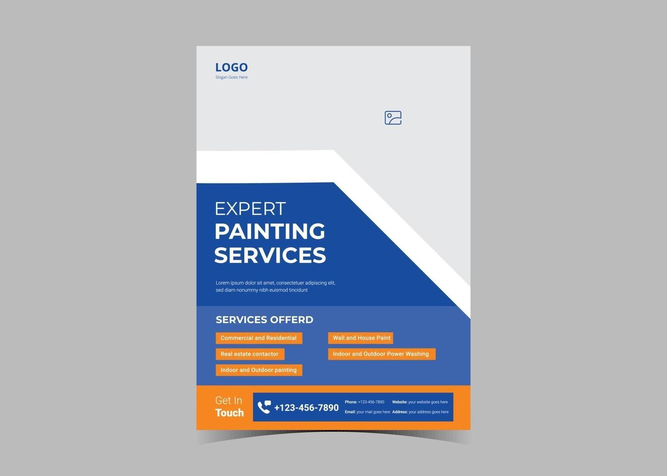 Paint service flyer design template vector