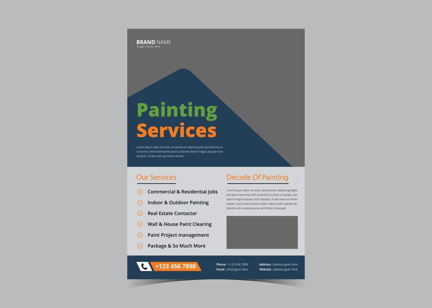 Paint service flyer design template vector