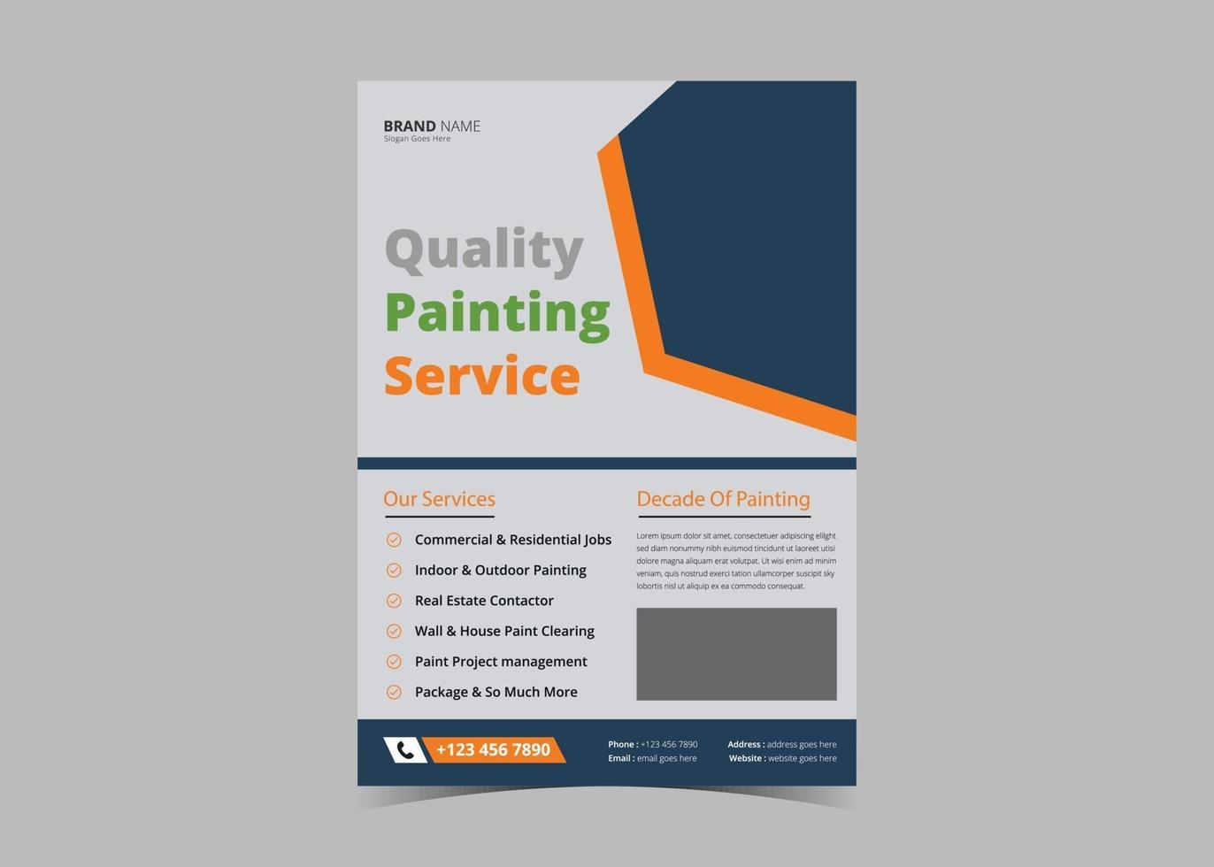 Paint service flyer design template vector