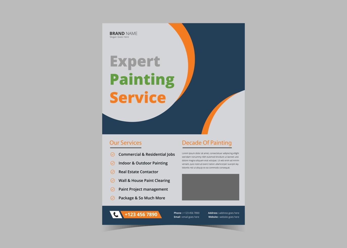 Paint service flyer design template vector