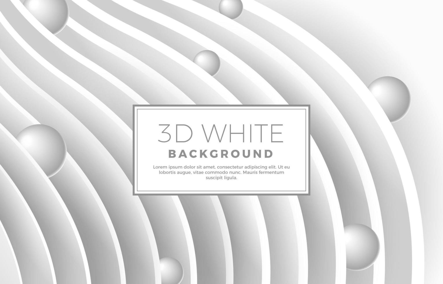 3D White Background vector