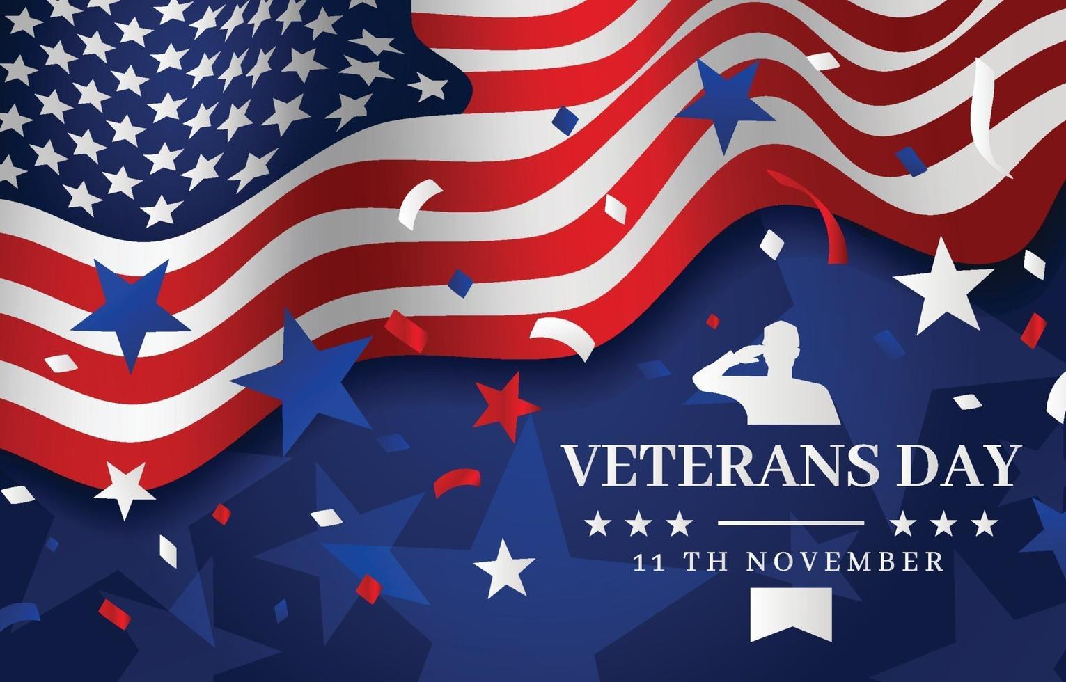 USA Veterans Day Background vector