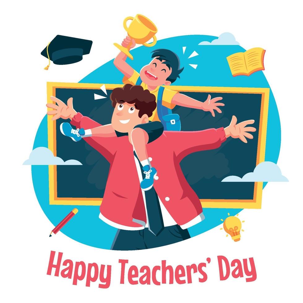 Teachers' Day Background vector