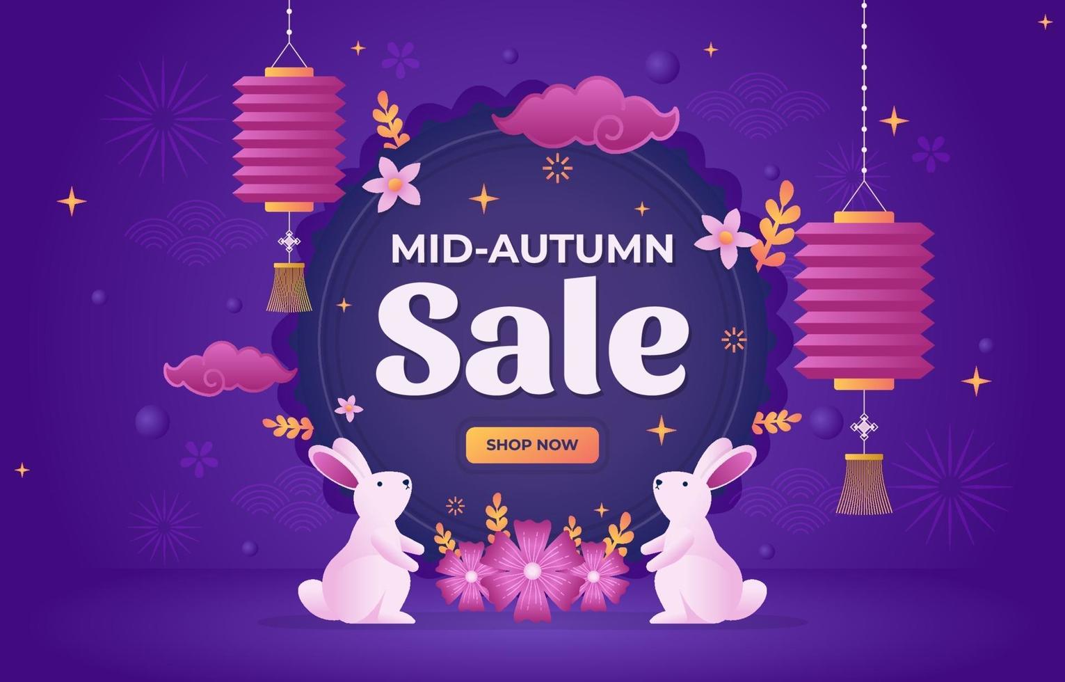 Mid Autumn Sale Poster vector