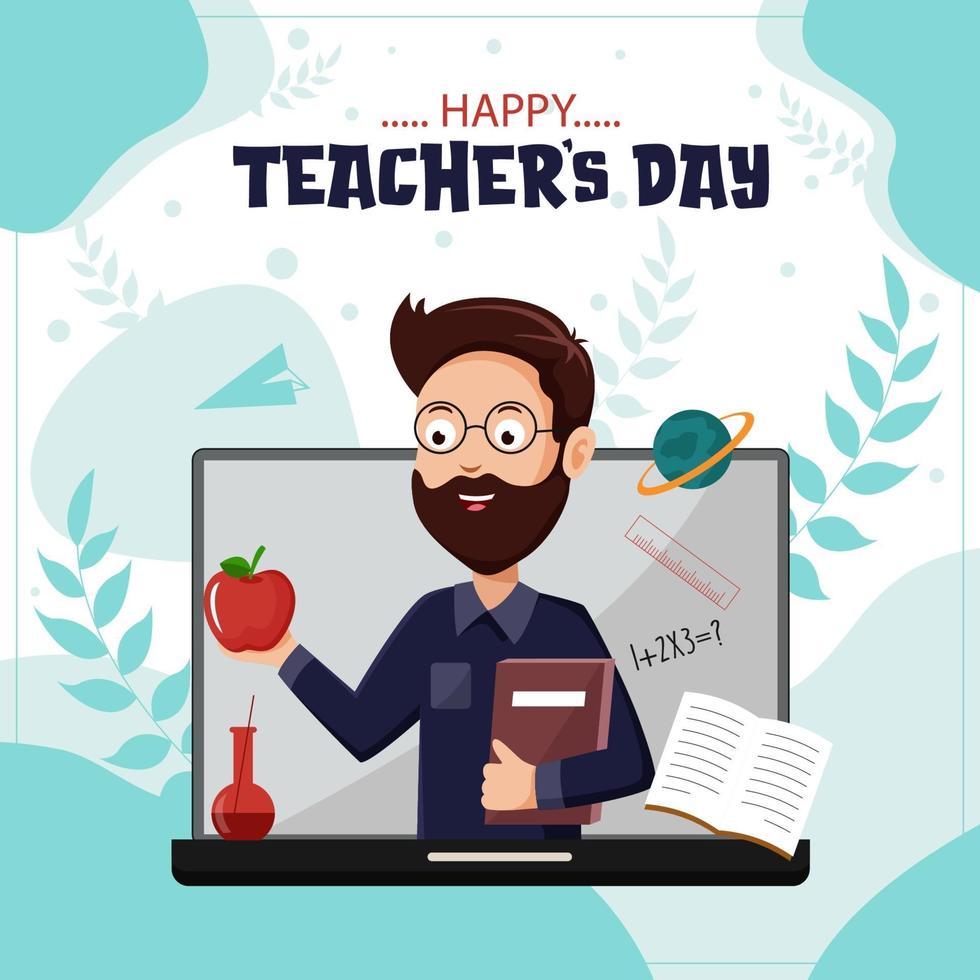 Happy Teacher's Day vector
