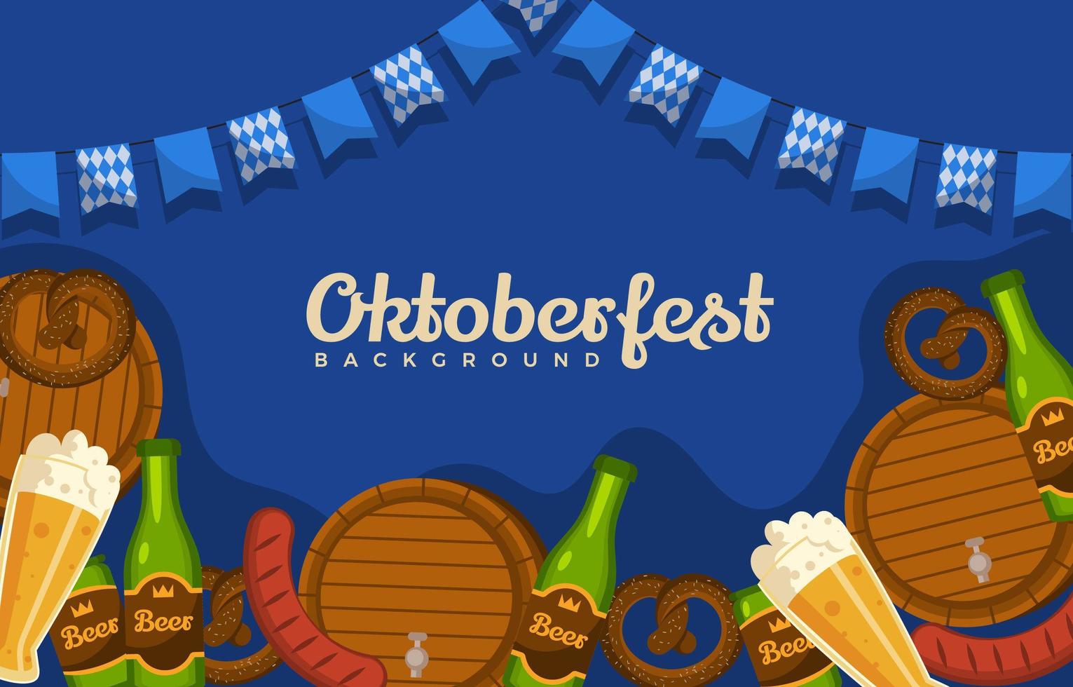 Oktoberfest Blue Background vector