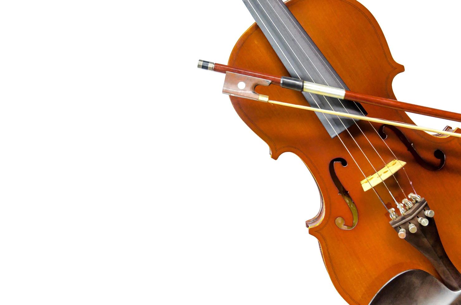 The violin on the table, Close up of violin on the wooden floo photo