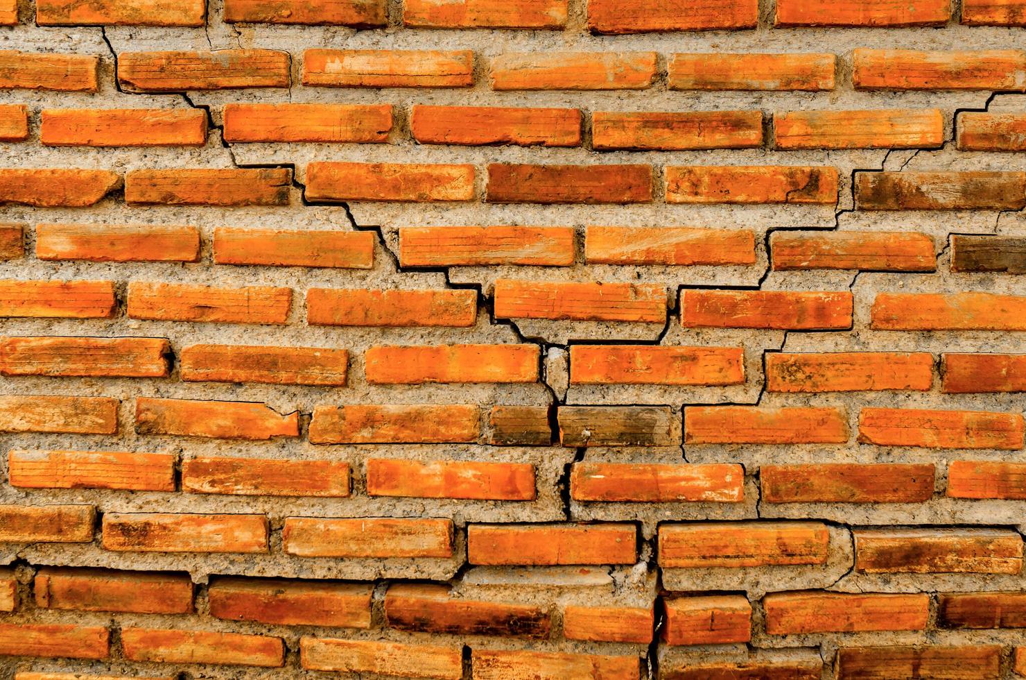 Wall from brick and brick background, wall vintage texture from brick. photo