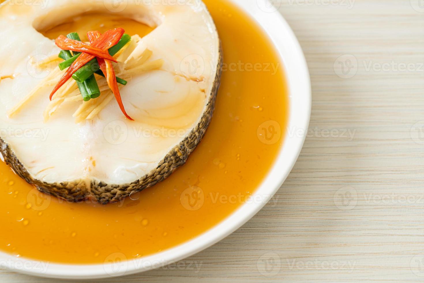 Steamed cod fish with soy sauce 3324589 Stock Photo at Vecteezy