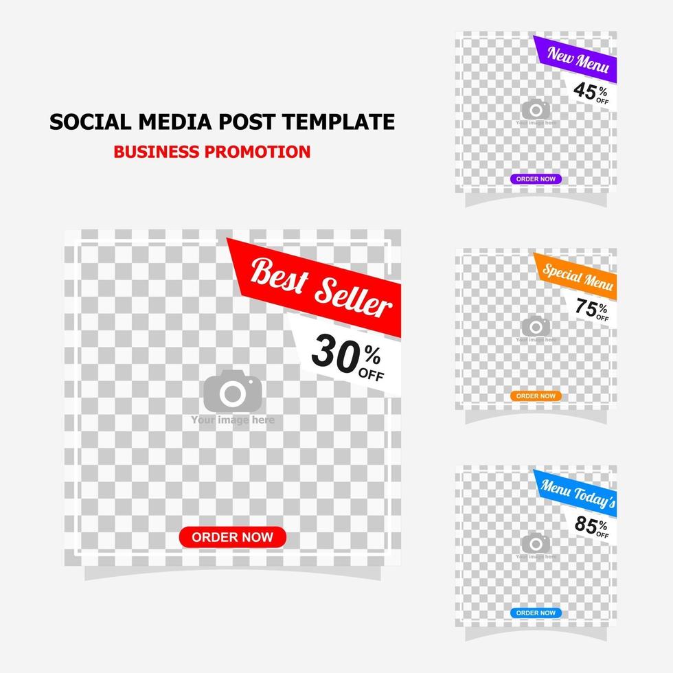 Social media post for your business promotion style one vector