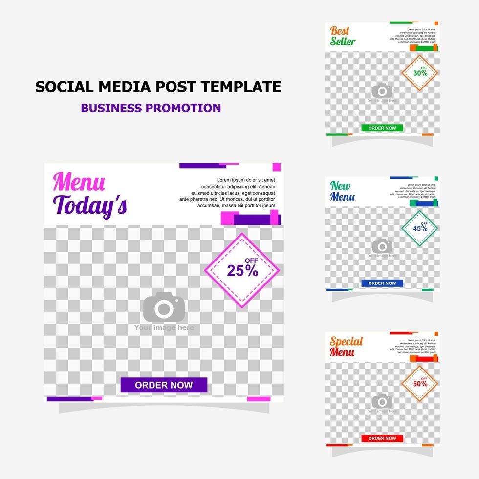 Social media post for your business promotion style six vector