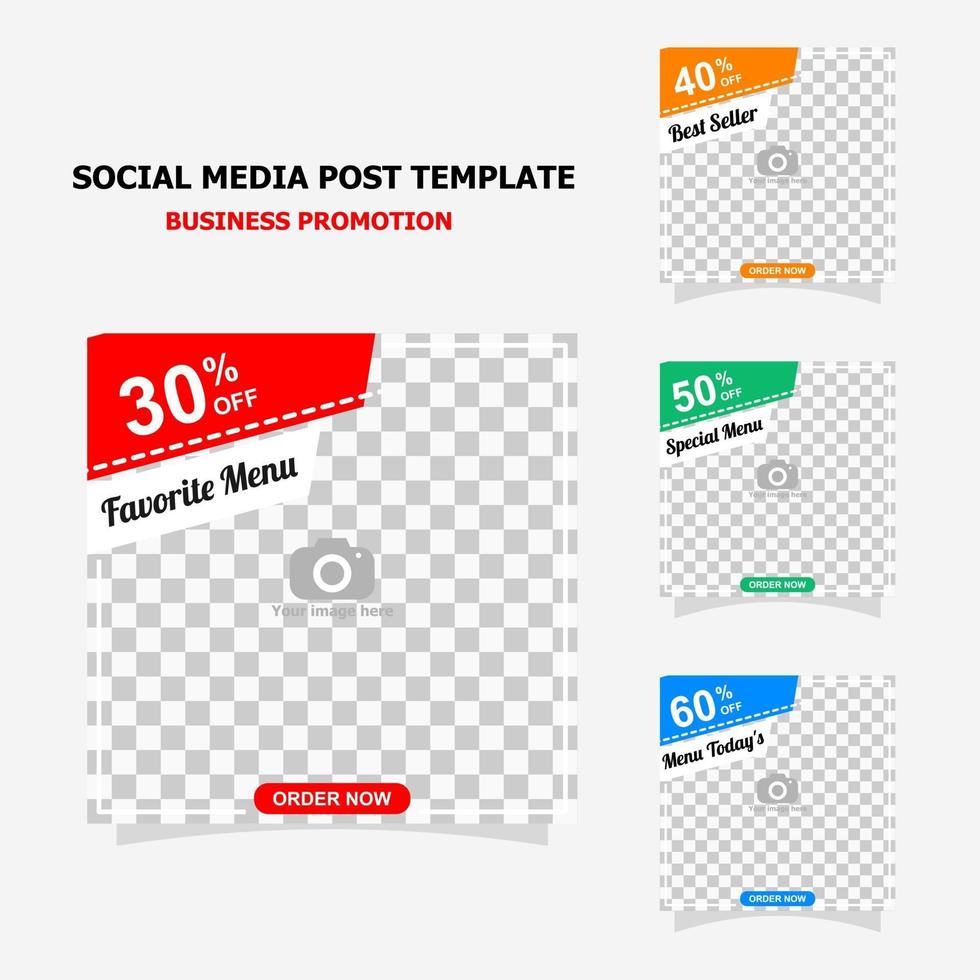 Social media post for your business promotion style five vector