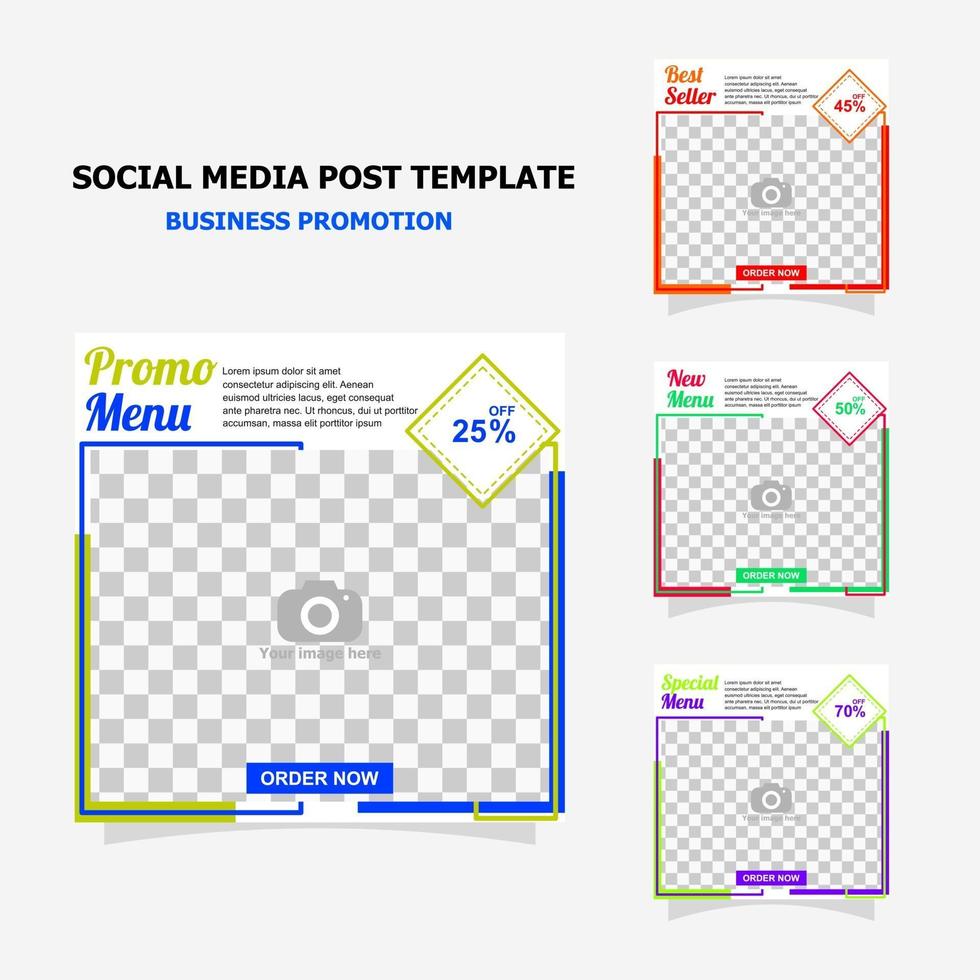 Social media post for your business promotion style eighteen vector