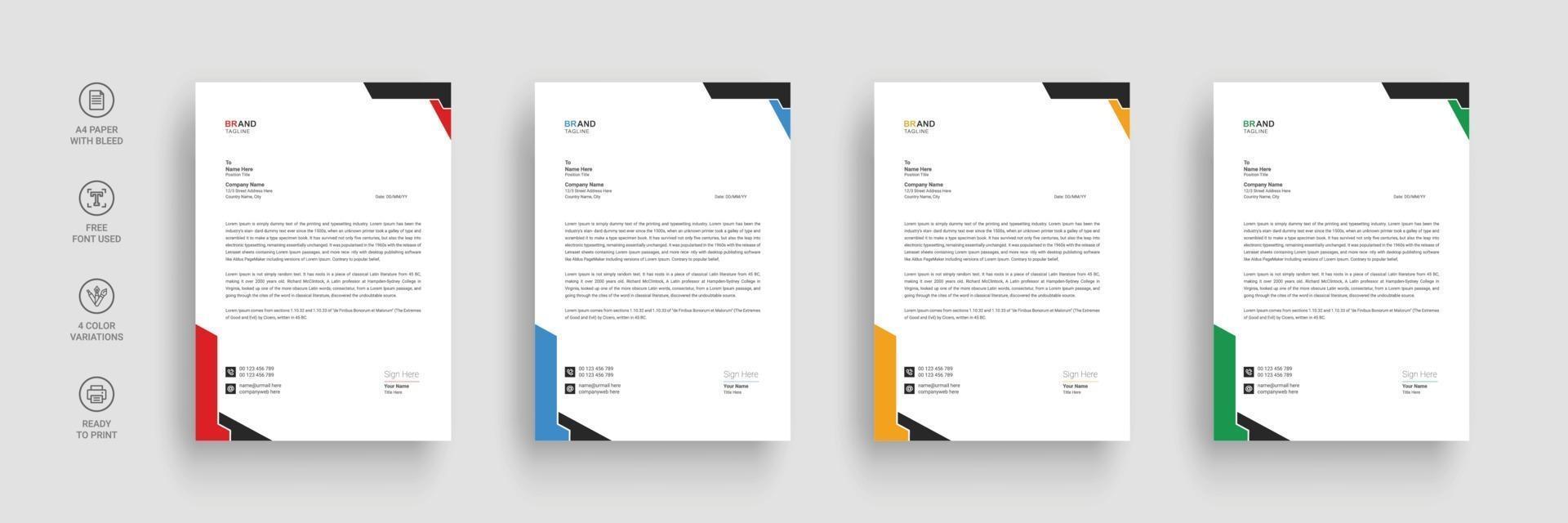 Business letterhead template vector