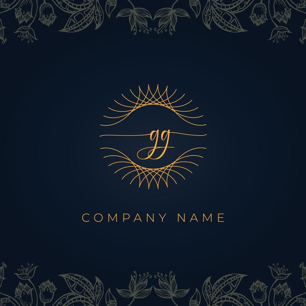 Elegant luxury letter GH logo. vector