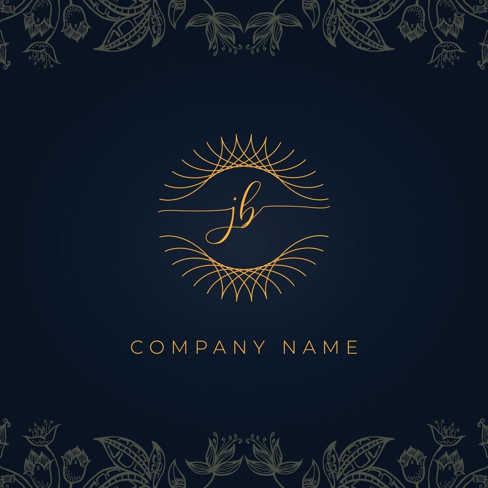 Elegant luxury letter JB logo. vector