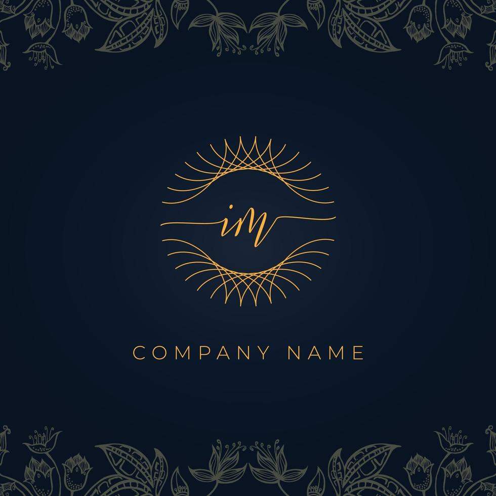 Elegant luxury letter IM logo. vector