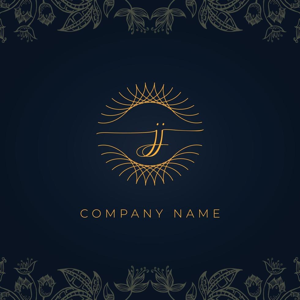 Elegant luxury letter JJ logo. vector