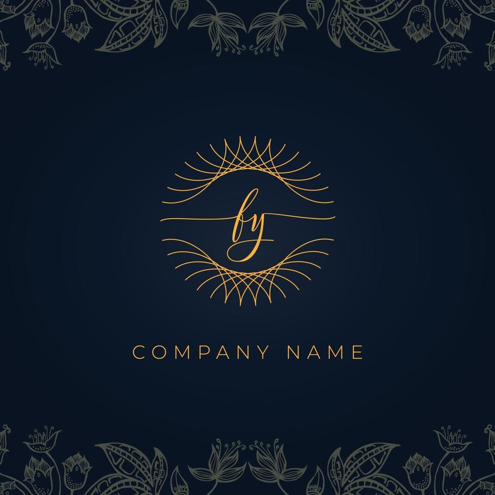 Elegant luxury letter FY logo. vector