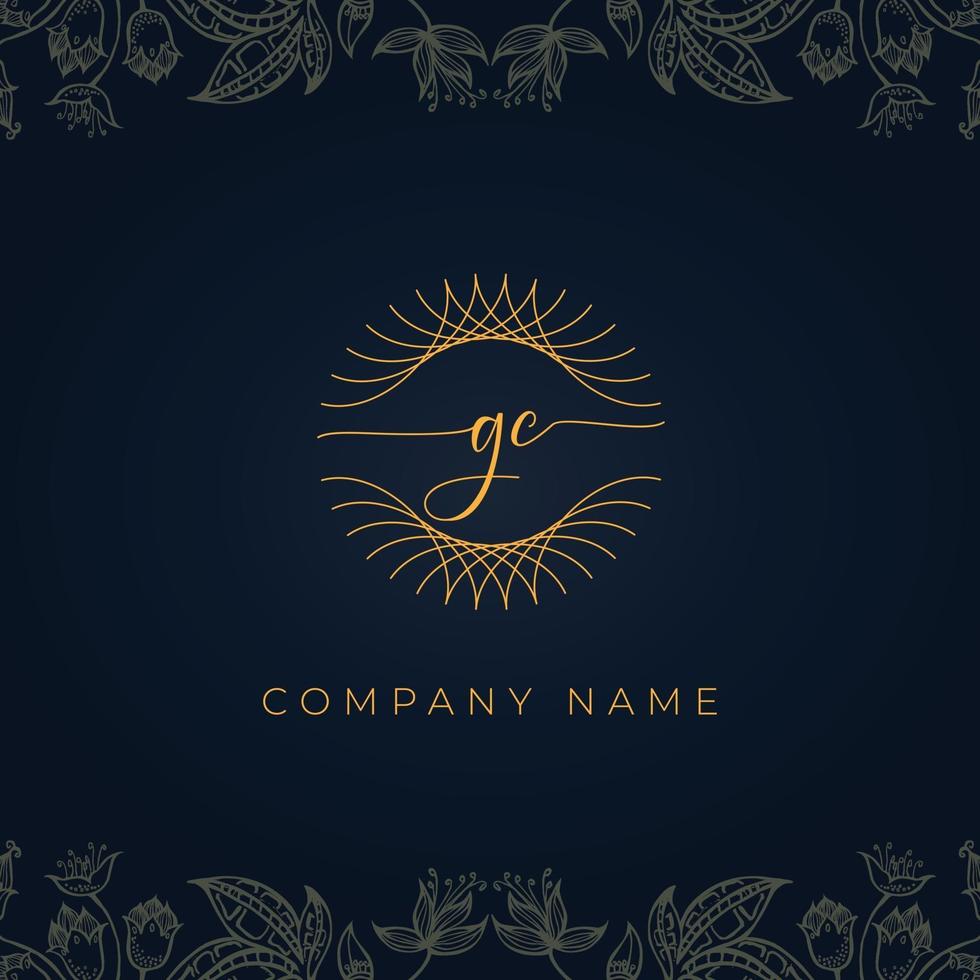 Elegant luxury letter GC logo. vector