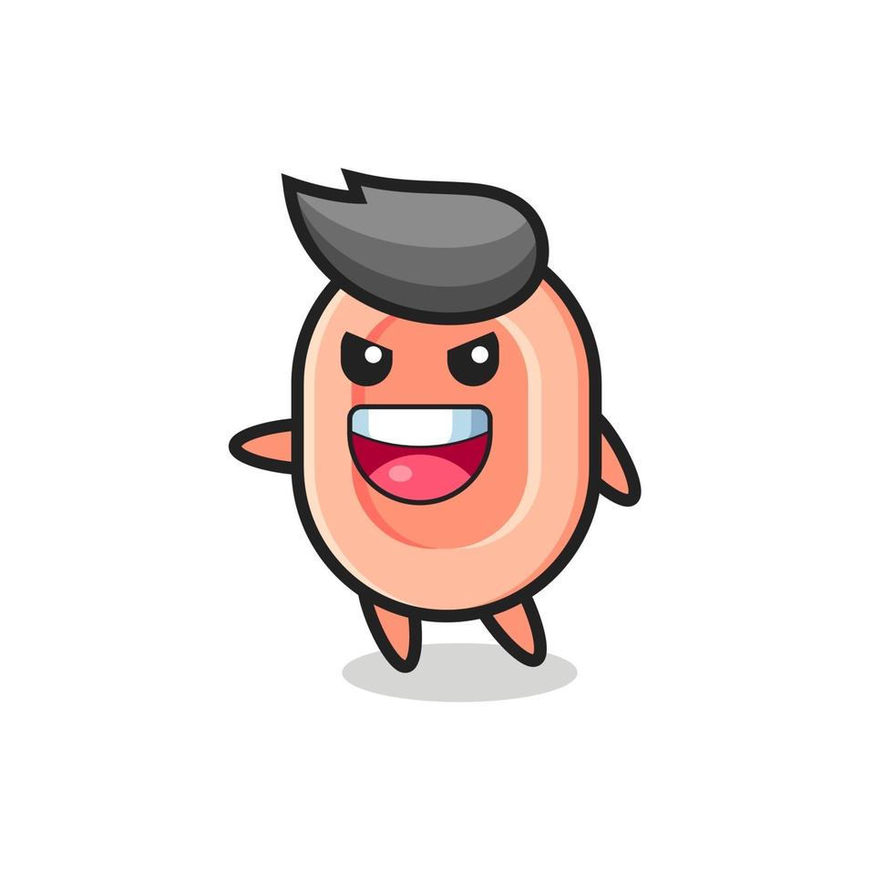 soap cartoon with very excited pose vector