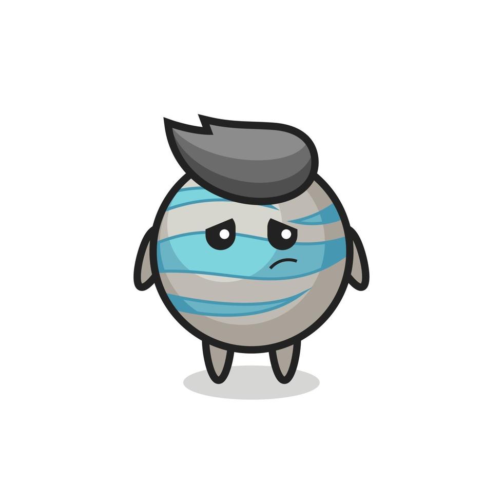 the lazy gesture of planet cartoon character vector