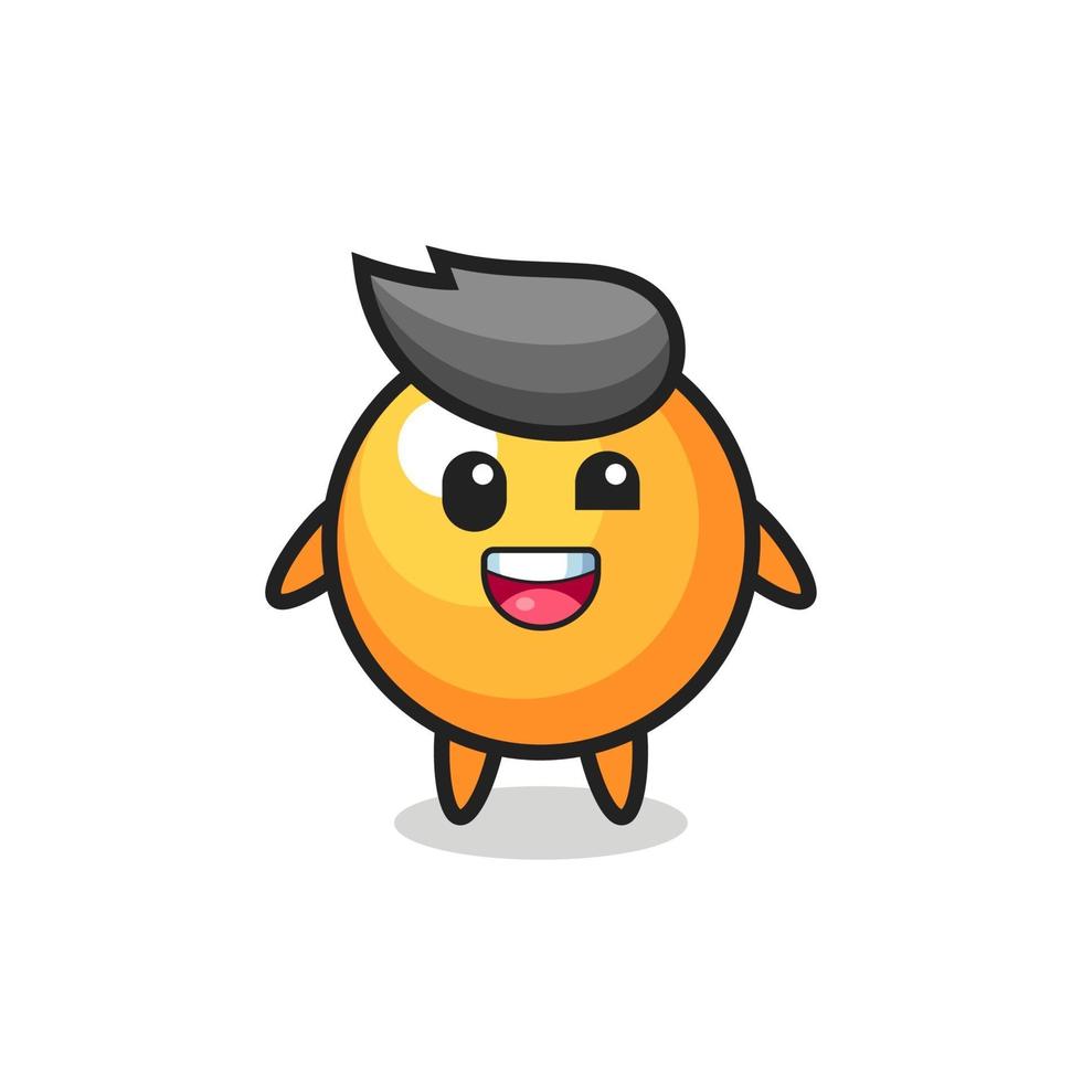 illustration of an ping pong ball character with awkward poses vector