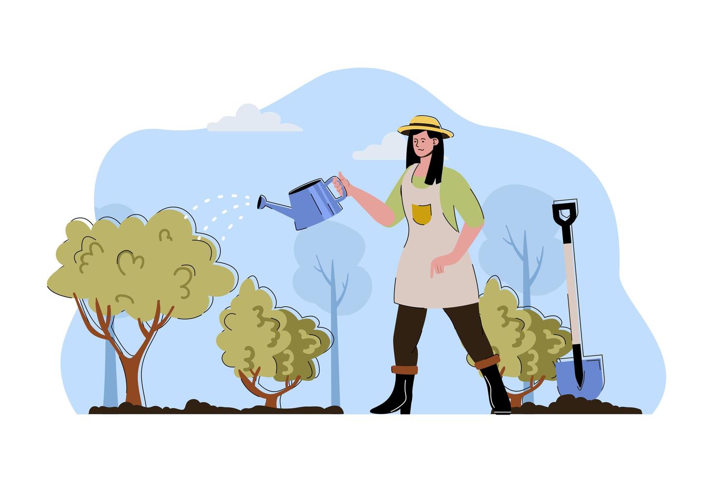 Crop care concept for website and mobile site vector