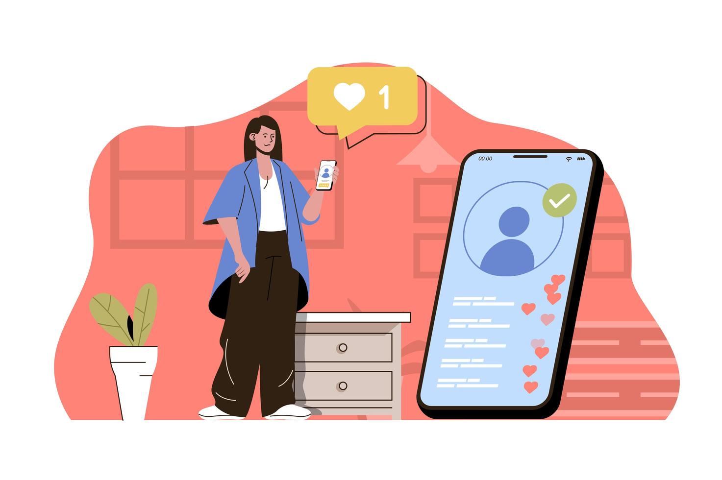 Opinion leader concept for website and mobile site vector