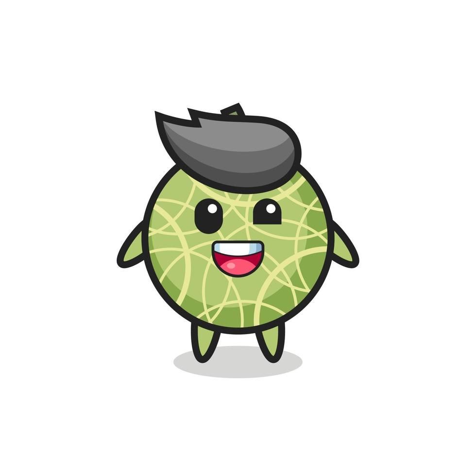 Ilustración de un personaje de fruta de melón con poses incómodas vector